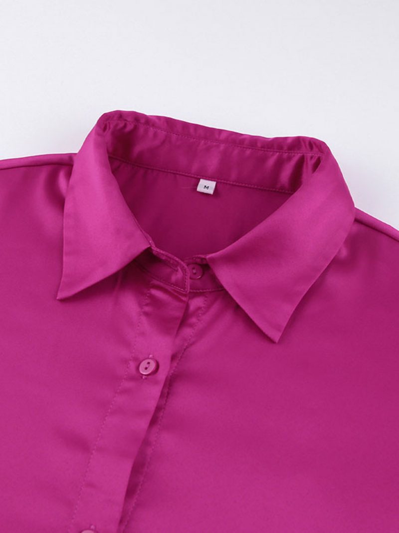 Bluse Für Damen Rosenfedern V-ausschnitt Klassische Langarm-tops - Rose