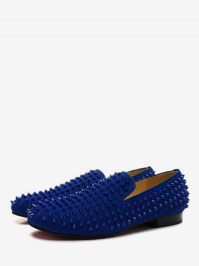 Herren Bule Spike Loafers Prom Party Hochzeitsschuhe