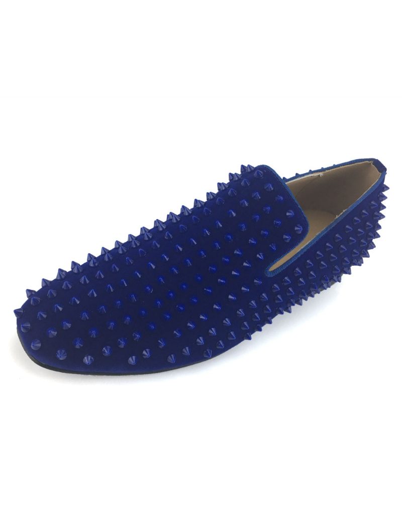 Herren Bule Spike Loafers Prom Party Hochzeitsschuhe - Blau