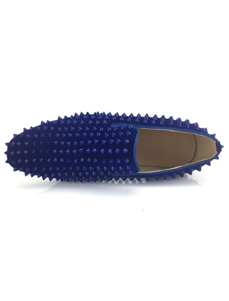 Herren Bule Spike Loafers Prom Party Hochzeitsschuhe - Blau