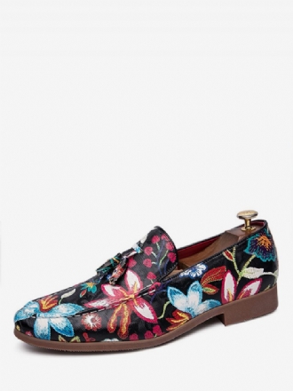 Herren-loafer Mit Blumenmuster Und Quaste