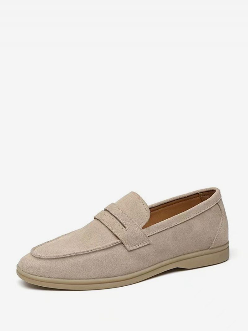 Herren-loafer-schuhe Aus Micro-wildleder Mit Obermaterial Zum Hineinschlüpfen