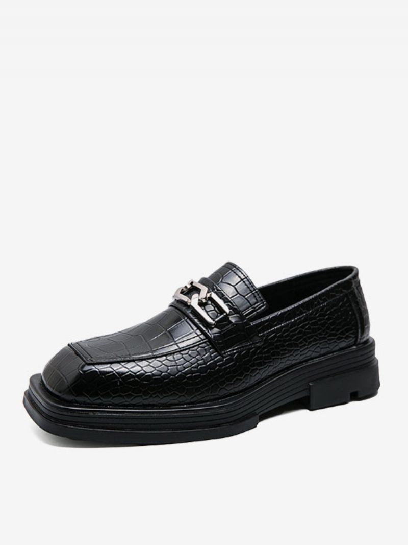 Herren-loafer-schuhe Aus Pu-leder Mit Metalldetails Zum Hineinschlüpfen