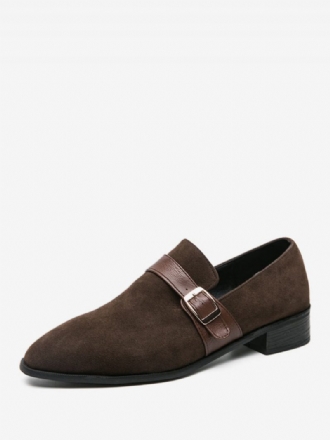 Herren-loafer-schuhe Aus Pu-leder Mit Monk-riemen-slipper