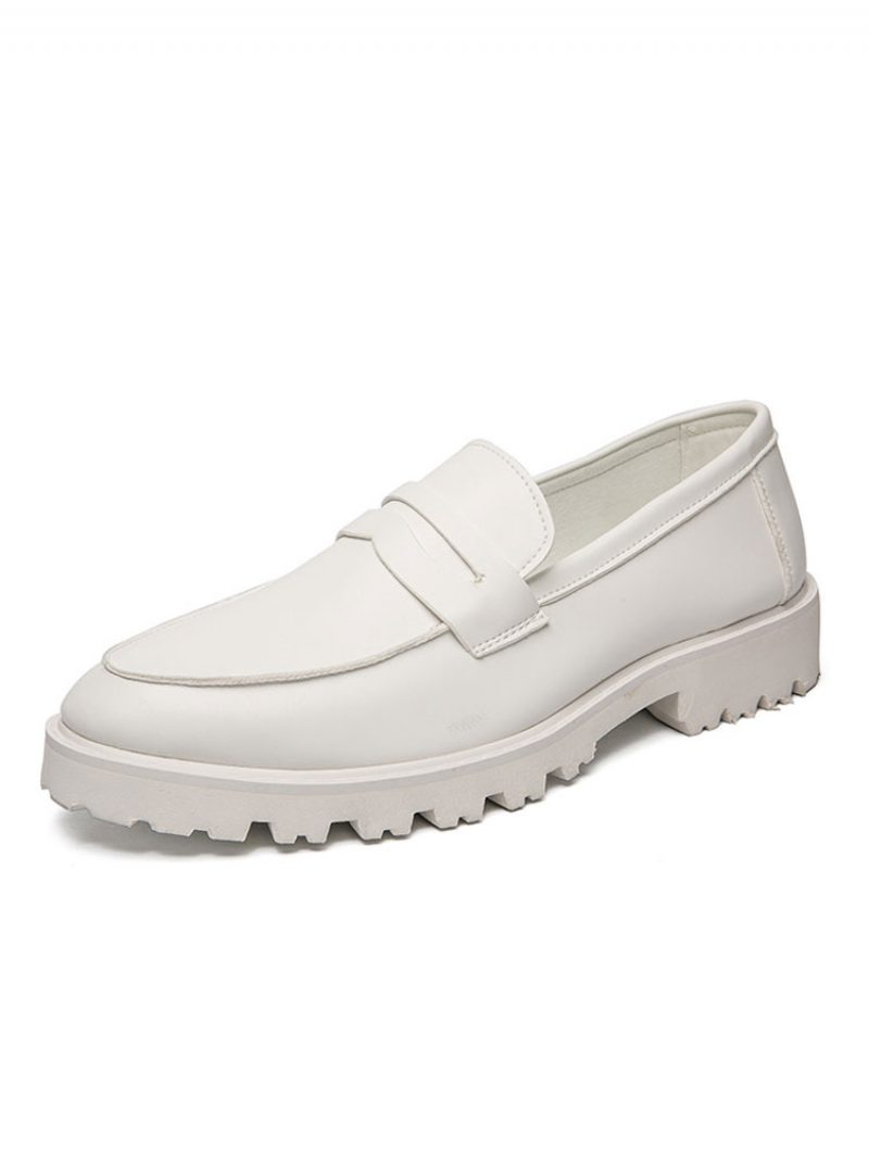 Herren-loafer-schuhe Gemütliche Slip-on-schuhe Aus Pu-leder Mit Monk-riemen