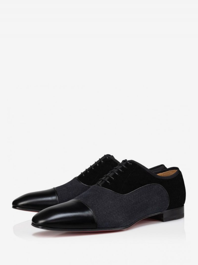 Herren-loafer-schuhe Mit Runder Spitze Pu-leder Oxford-schuhe Für Hochzeit Und Abschlussball