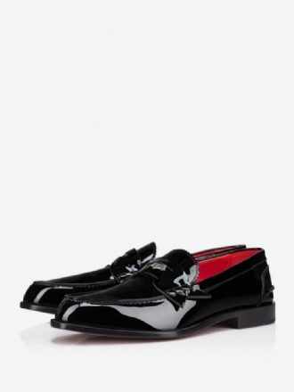 Herren-loafer-schuhe Mit Steppnähten Schwarze Penny-black-loafer Für Hochzeit Und Abschlussball