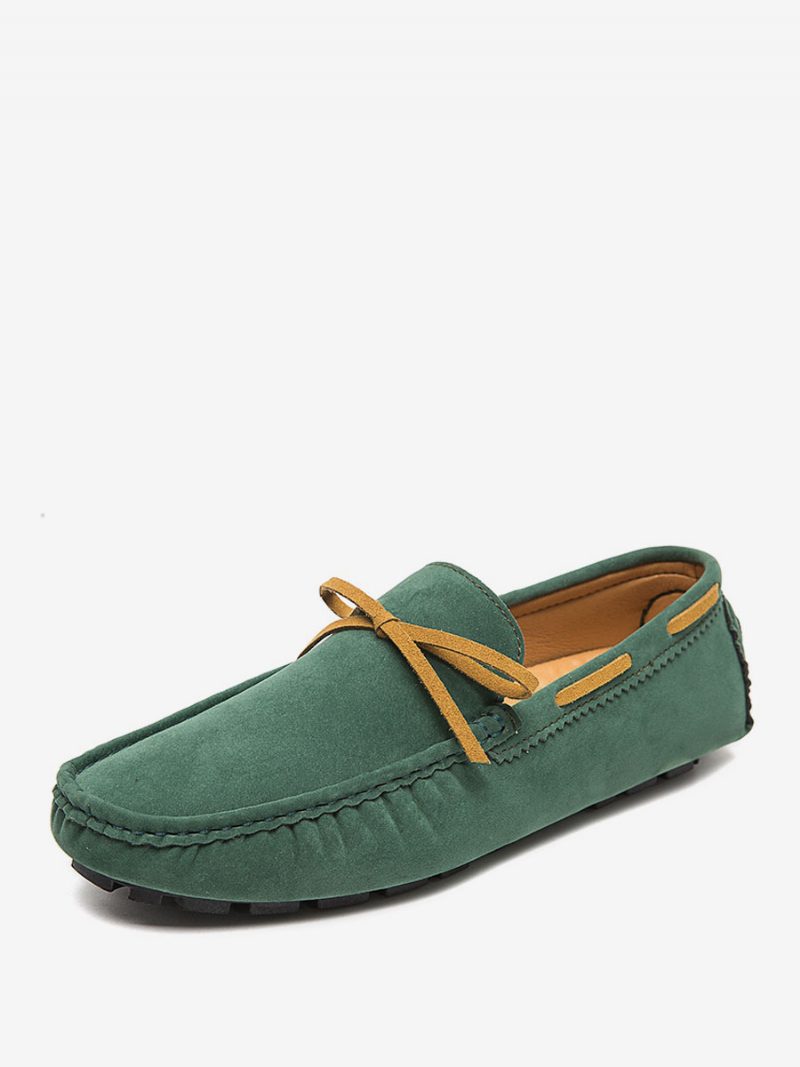 Herren-loafer-schuhe Wildleder-slip-on-fahrerschuhe - Grasgrün