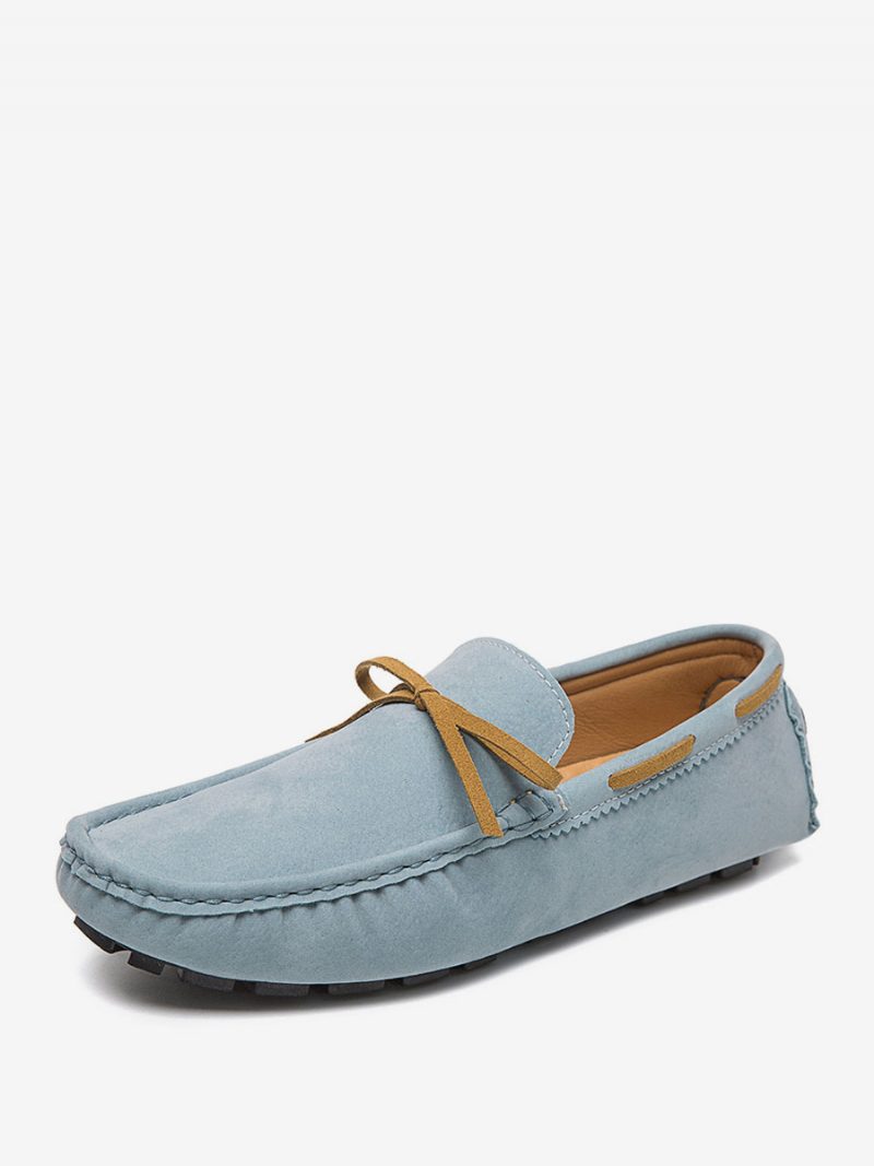 Herren-loafer-schuhe Wildleder-slip-on-fahrerschuhe - Helles Himmelblau