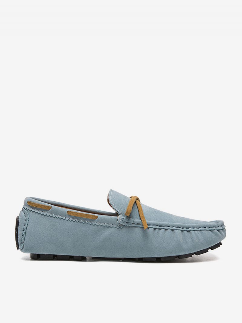 Herren-loafer-schuhe Wildleder-slip-on-fahrerschuhe - Helles Himmelblau