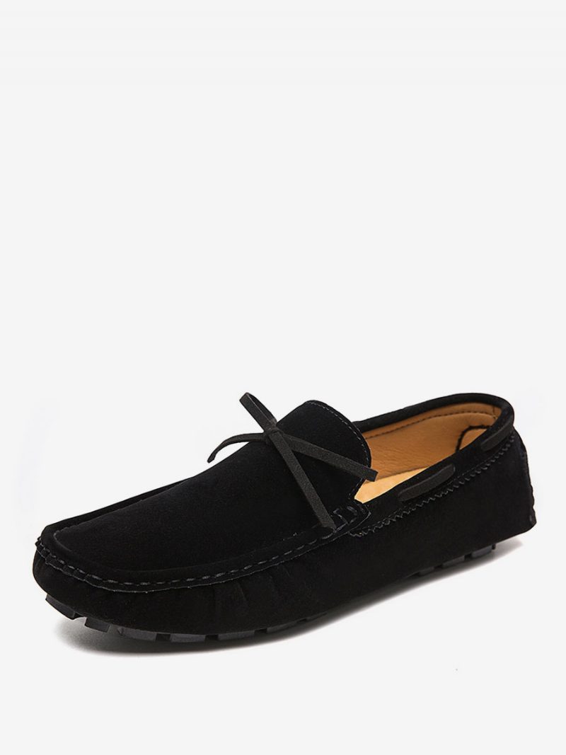 Herren-loafer-schuhe Wildleder-slip-on-fahrerschuhe - Schwarz