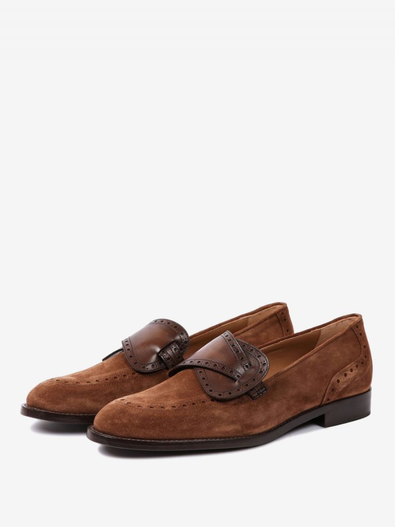 Herren-slip-on-loafer Aus Rindsleder Und Wildleder Für Den Abschlussball Die Hochzeit