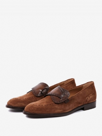 Herren-slip-on-loafer Aus Rindsleder Und Wildleder Für Den Abschlussball Die Hochzeit