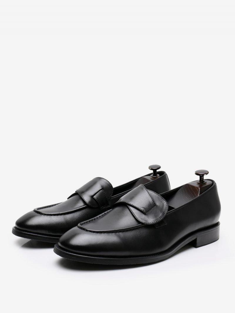 Herren-slip-on-loafer Aus Rindsleder Und Wildleder Für Den Abschlussball Die Hochzeit - Schwarz