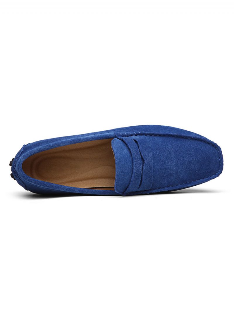 Herren-slipper-mokassin-slipper Aus Wildleder Für Herren - Blau