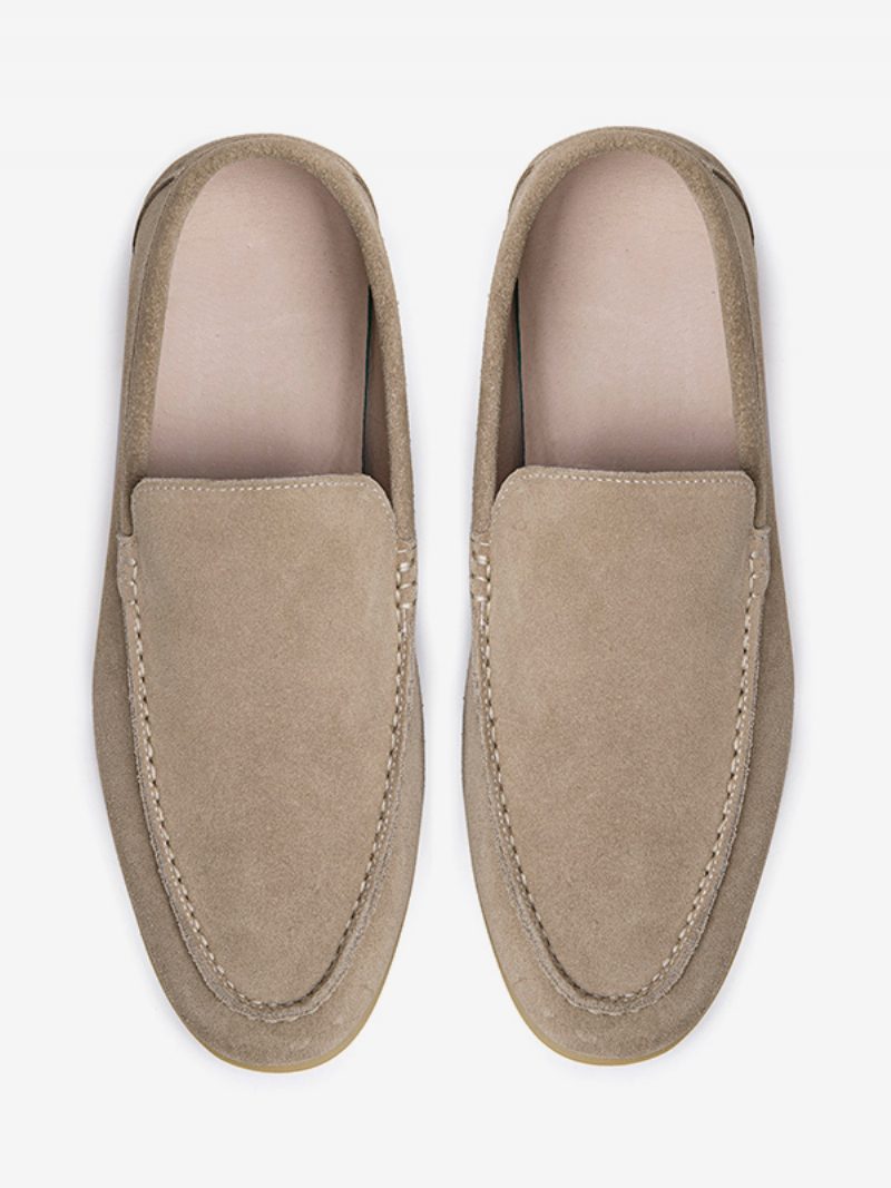 Herren-slipper-schuhe Aus Rindsleder - Hellgelb