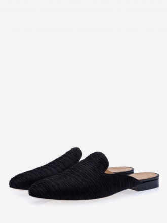 Herren-slipper-schuhe Aus Schwarzem Wildleder