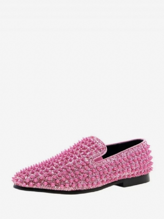 Loafer-schuhe Für Herren Mit Pailletten Glitzer Spikes Nieten Slip-on Abschlussball Party Hochzeit