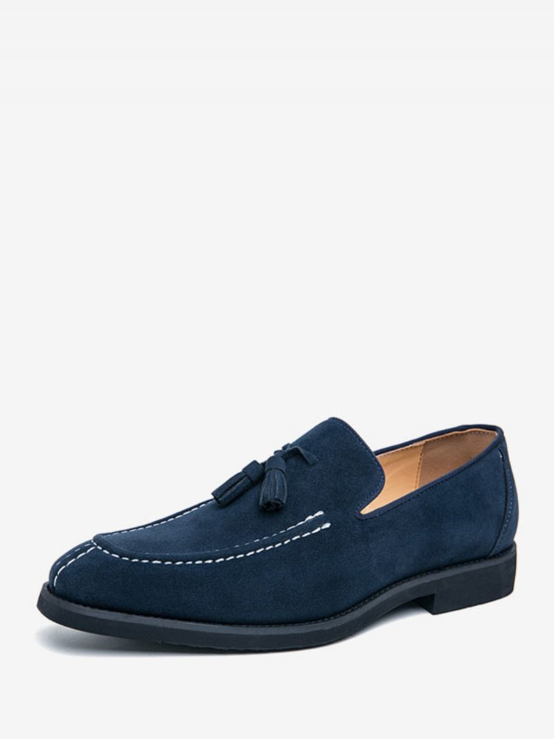 Loafer-schuhe Für Herren Pu-leder Monk-riemen Slip-on-schuhe Abschlussball Und Party - Blau