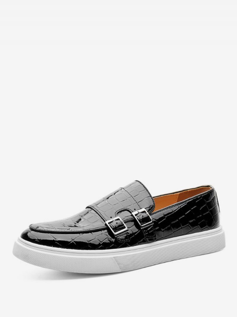 Loafer-schuhe Für Herren Pu-lederriemen Monk-schuhe