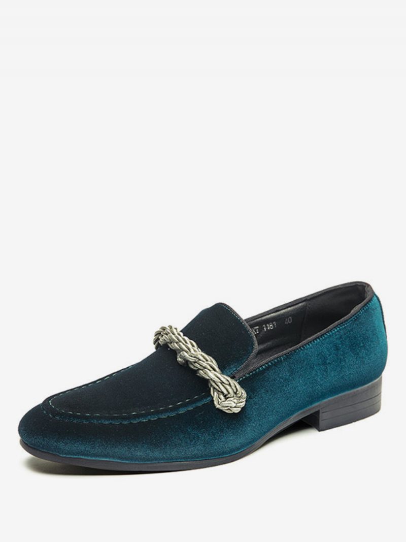 Loafer-schuhe Für Herren Slip-on Monk-riemen Runde Zehenpartie - Grün