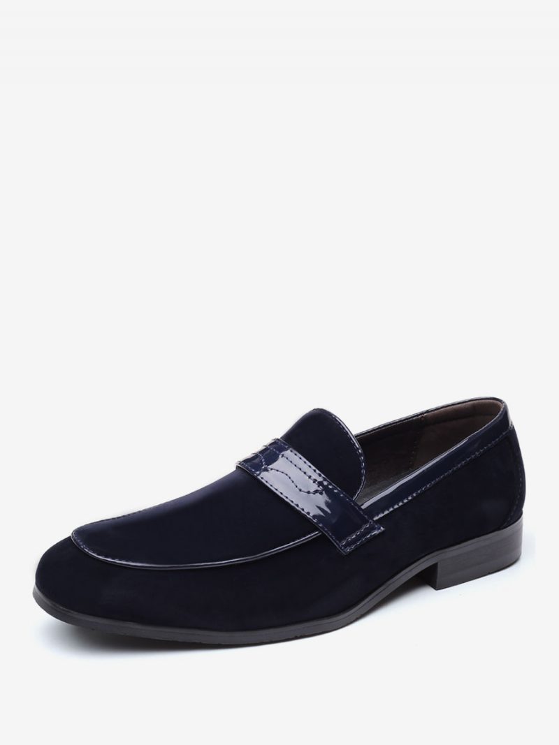 Loafer-schuhe Für Herren Slip-on Monk-riemen Runde Zehenpartie Pu-leder