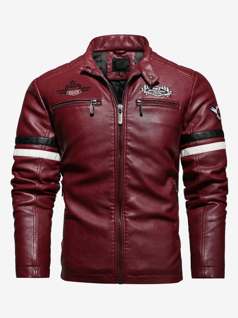 Herren Jacken & Mäntel Herrenjacke Herrenjacken Lässige Streifen Rot Cool