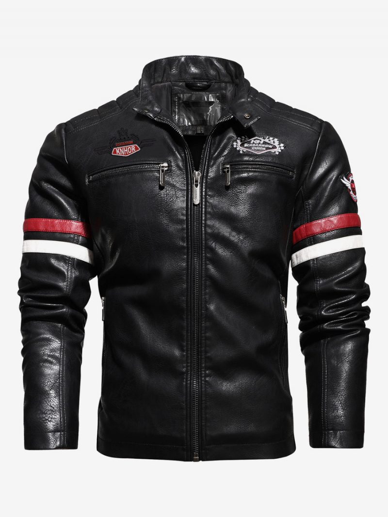 Herren Jacken & Mäntel Herrenjacke Herrenjacken Lässige Streifen Rot Cool - Schwarz