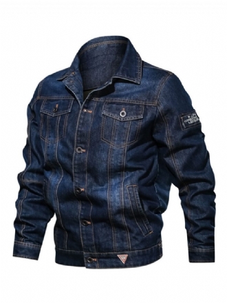 Herren Jeansjacken Chic Deep Blue Modern Cowboy Regular Fit Jacke