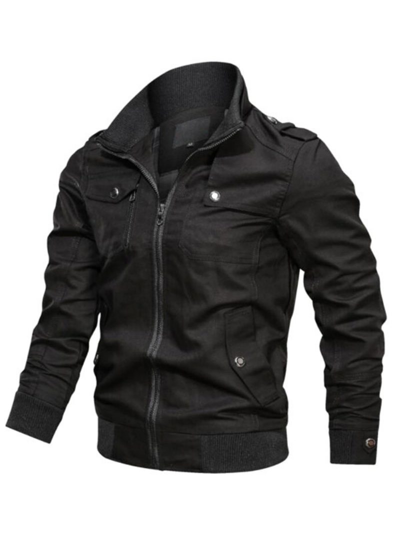 Herrenjacke Mit Reißverschluss Polyester Smart - Schwarz