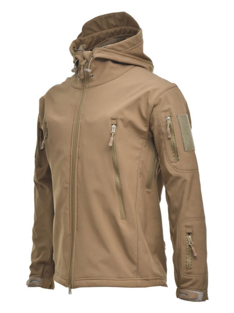 Herrenjacke Mit Reißverschluss Polyester Stilvoll - Khaki