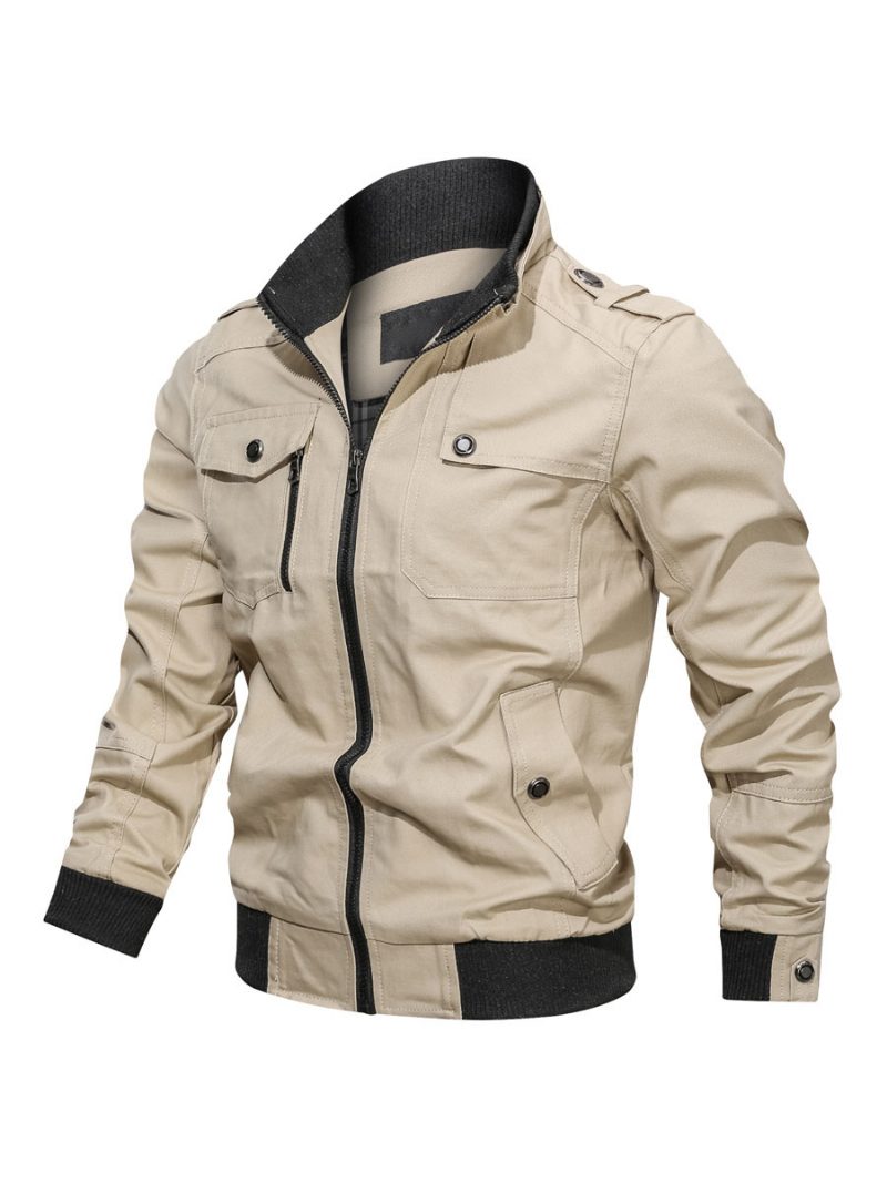 Herrenjacken Und -mäntel Herrenjacke Schickes Burgunderrot Modern - Khaki