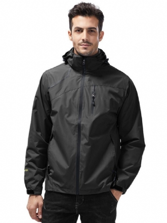 Jacke Für Herren Reißverschluss Polyester Tolle Schwarze