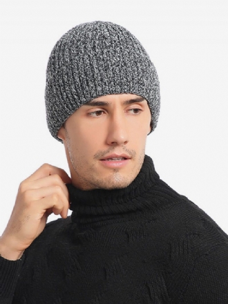 Tiefgraue Mützen Für Herren Schöne Warme Strickmützen Aus Acrylfaser Den Winter