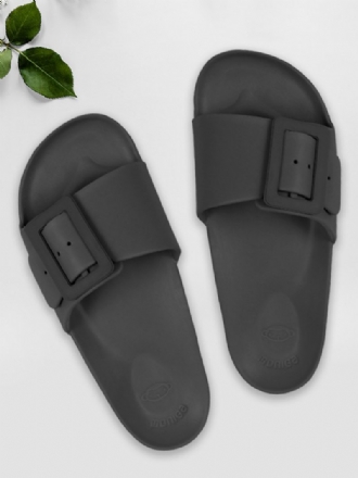 Damen-sandalen Schwarz Lässige Sandaletten Mit Knöpfen