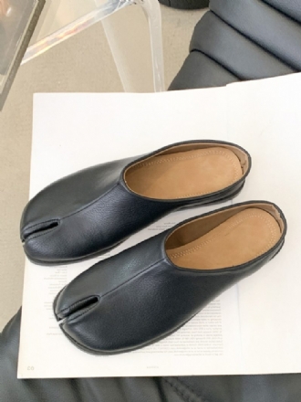 Schwarze Clogs Für Damen Zum Hineinschlüpfen Mit Fingerdesign