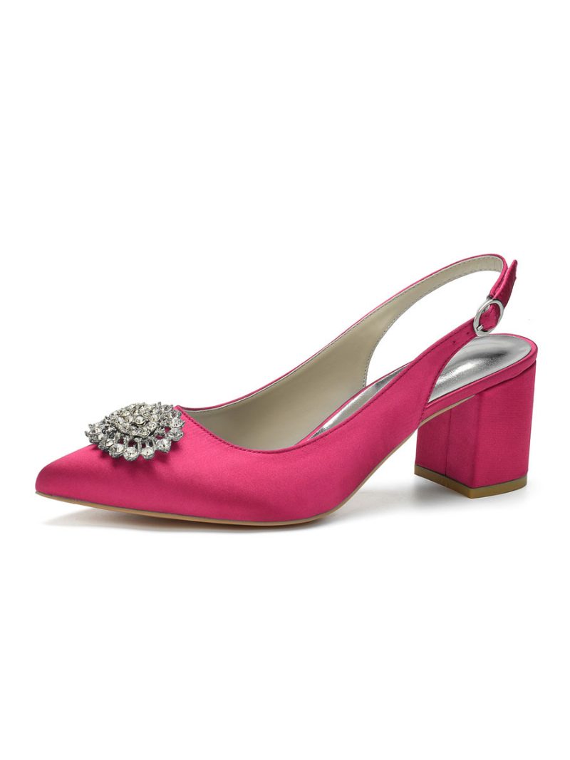 Damen-brautpumps Mit Niedrigem Absatz Und Slingback - Rose