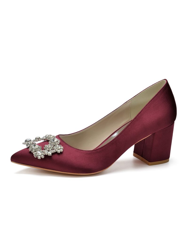 Damen-brautpumps Mit Niedrigem Absatz Und Strass