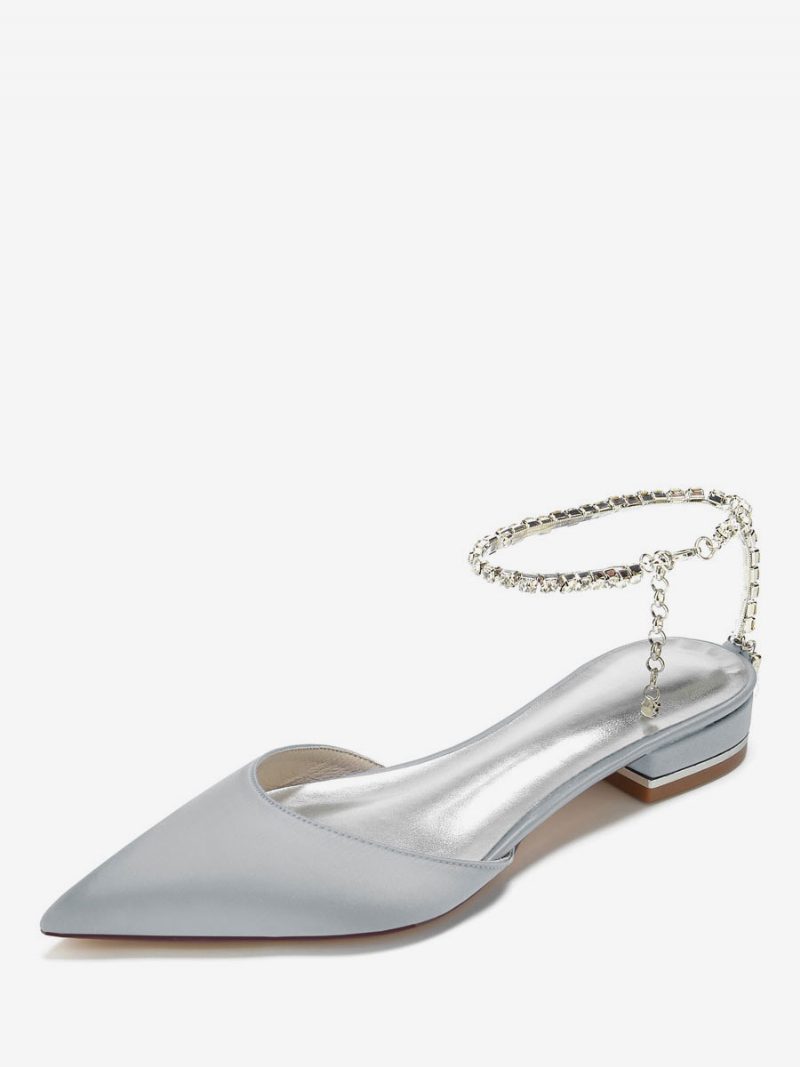 Damen-brautschuhe Mit Strassketten - Silber