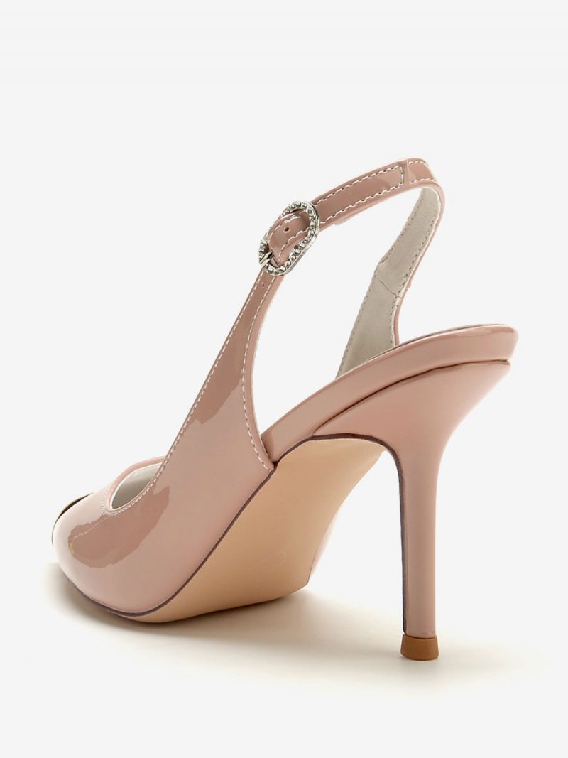 Damen-hochzeitsschuhe Brautpumps Lack-pu-obermaterial Spitze Zehenpartie Metalldetails - Gelb/Rot