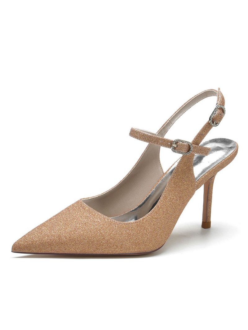 Damen-hochzeitsschuhe Slingback-pumps Mit Stiletto-absatz - Champagner