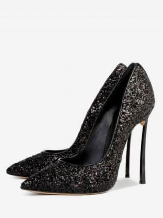 Damen-pumps Mit Glitzerndem Absatz Abend-absatz Abschlussball-schuhe