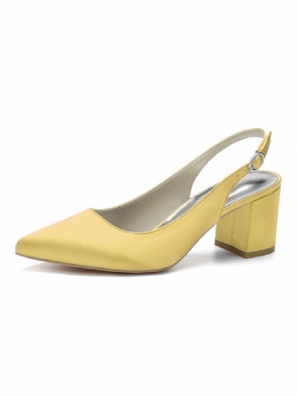 Damen-slingback-pumps Mit Blockabsatz Und Spitzer Zehenpartie