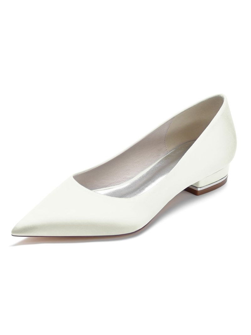 Flache Brautpumps Für Damen Aus Satin