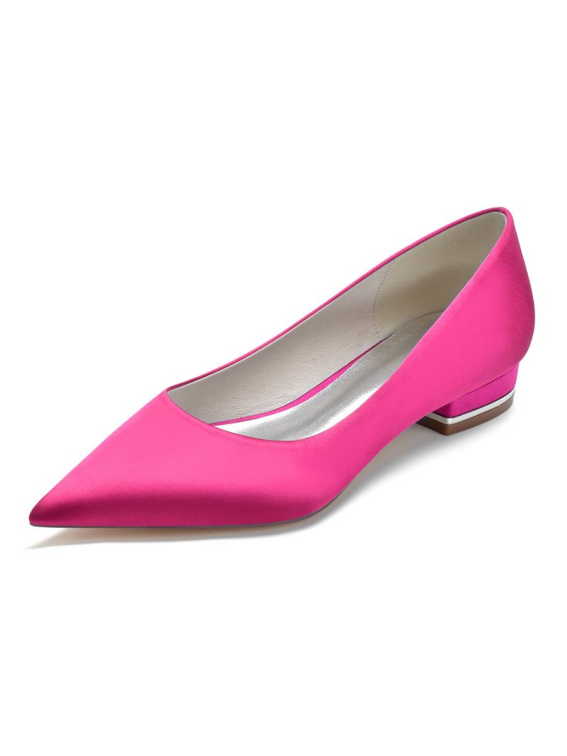 Flache Brautpumps Für Damen Aus Satin - Rose