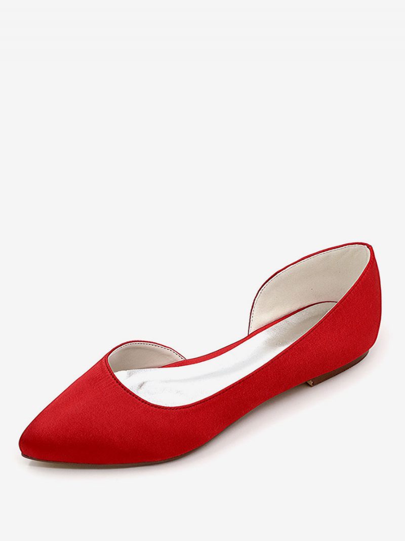 Flache Dorsay-brautschuhe Für Damen - Rot