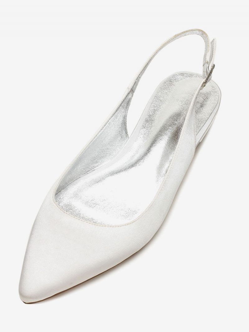 Flache Slingback-hochzeitsschuhe Für Damen - Elfenbein