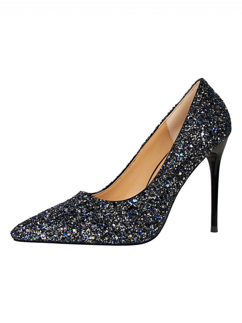 Glitzernde Abendpumps Für Damen Ballschuhe - Blau