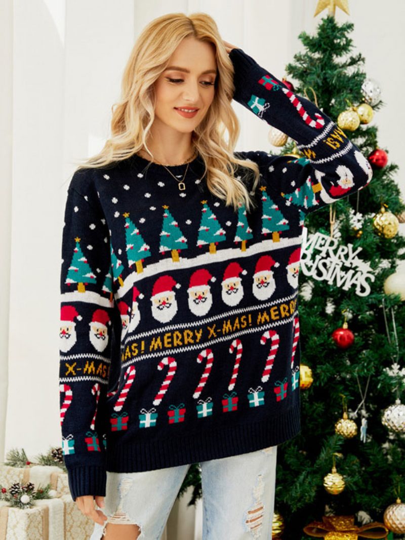 Damen Pullover Pullover2024 Weihnachtsstrickoberteile