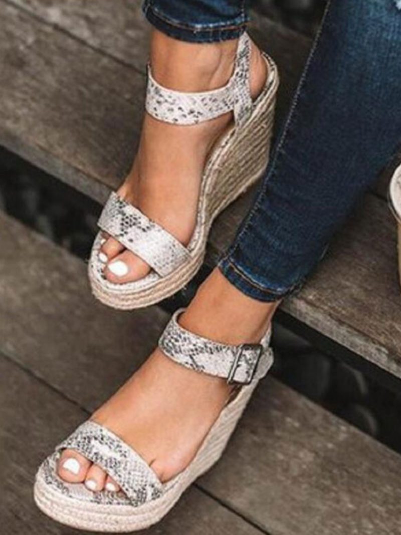 Damen-terry-wedge-sandalen Espadrille-sandalen - Python